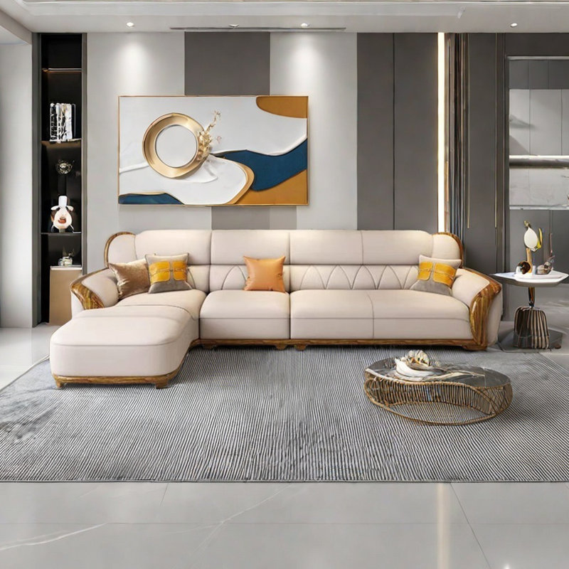 Modern retro light luxury sofa set